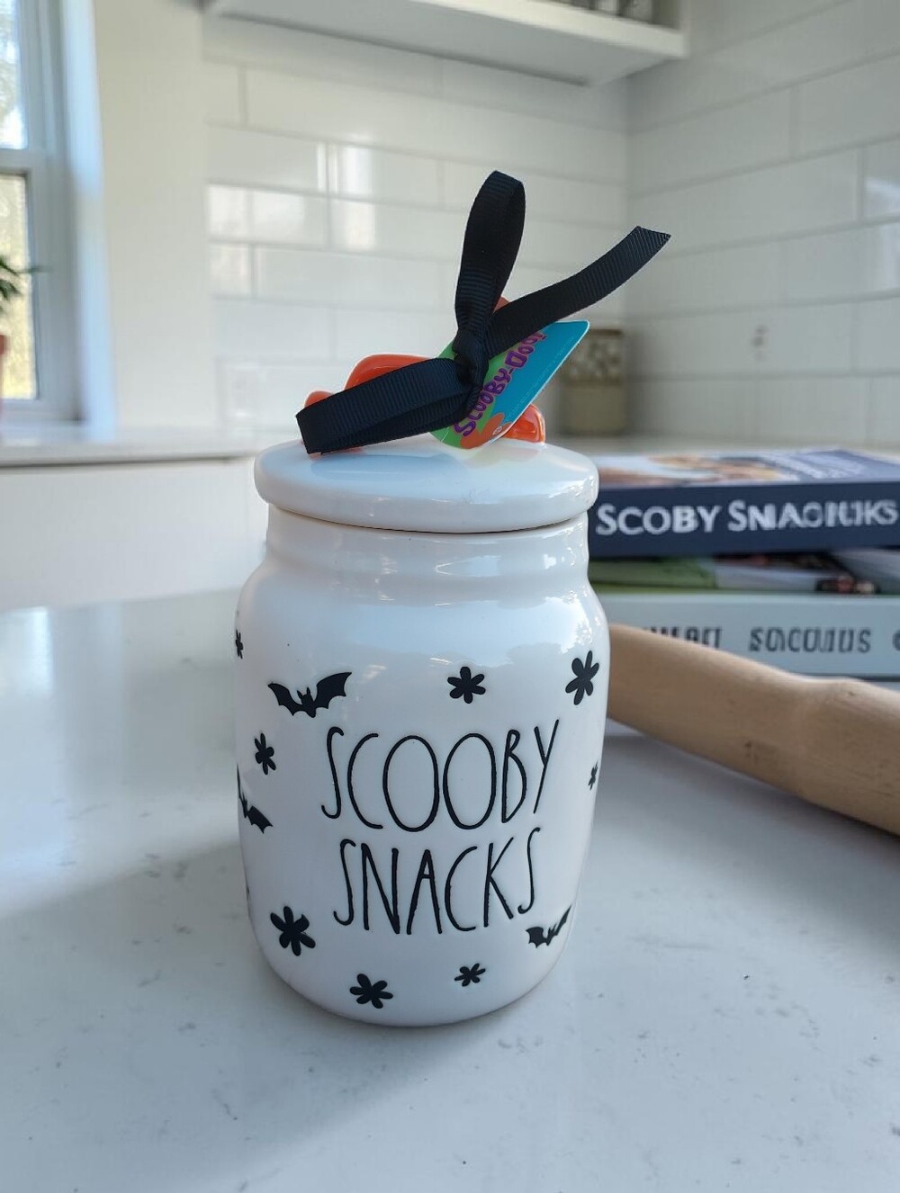 Rae Dunn Scooby-Doo "SCOOBY SNACKS" Ceramic Jar